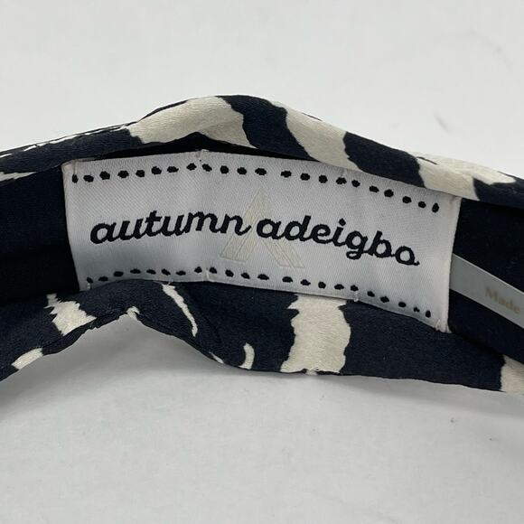 AUTUMN ADEIGBO Headband NEW Zebra Animal Print Black Hair Accessory Rare NWOT - Picture 2 of 11